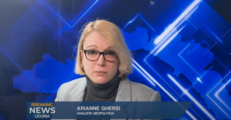 Arianne Ghersi nella rubrica televisiva Il punto sulla geopolitica