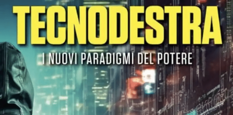 Dettaglio della copertina di «Tecnodestra. I nuovi paradigmi del potere» di Andrea Venanzoni