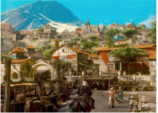 The Witcher 3 - ricostruzione di una città mercantile sud europea del XV secolo