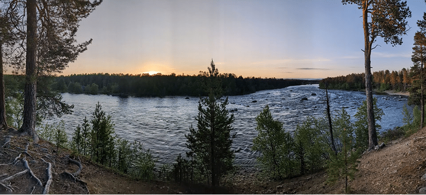 Il paesaggio della Lapponia finlandese vicino al Lago di Inari.