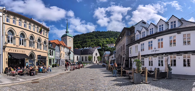 Il centro storico di Bergen.