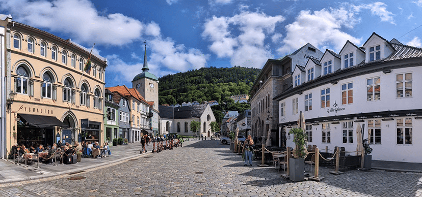 Il centro storico di Bergen.