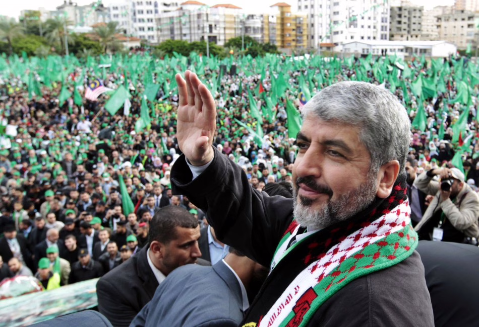 Celebrazione della vittoria elletorale di Hamas ad inizio 2006.