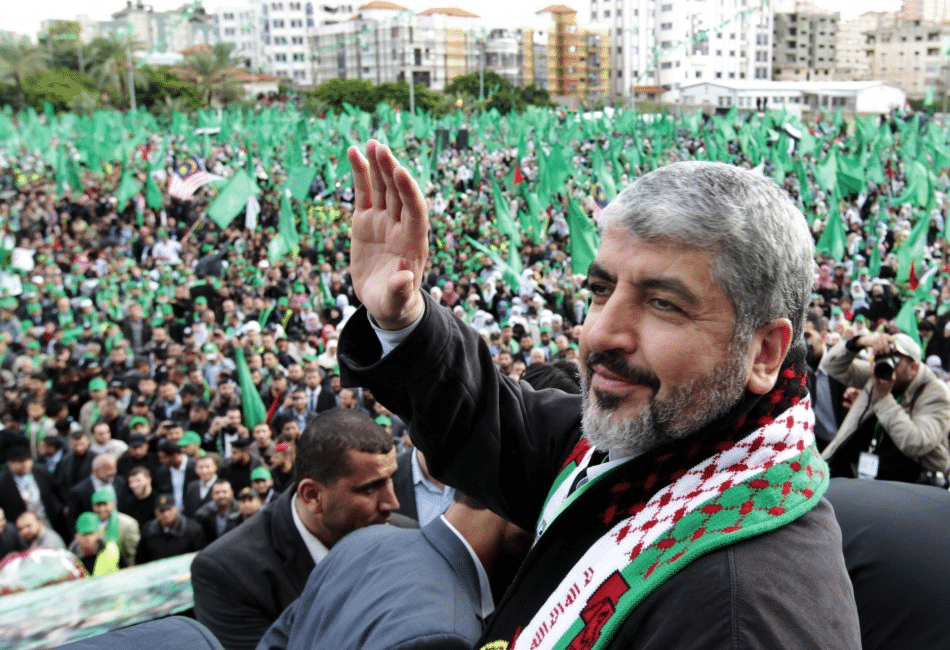 Celebrazione della vittoria elletorale di Hamas ad inizio 2006.