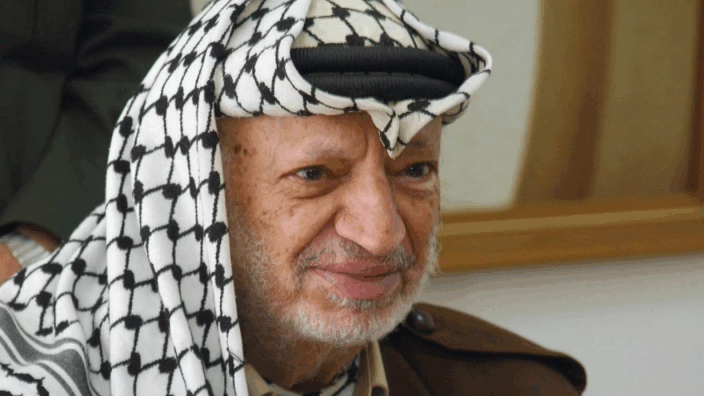 Il leader dell'OLP, Yasser Arafat.