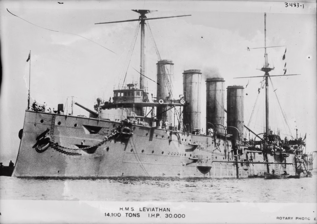 Una rara foto dell'HMS Leviathan.