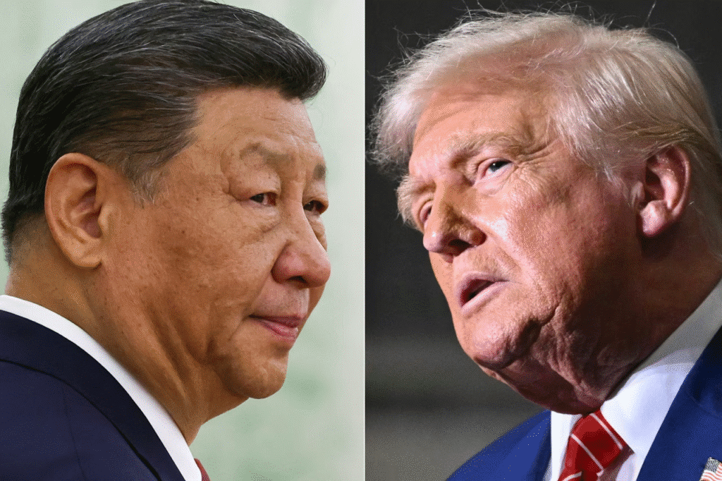 Il presidente cinese Xi Jinping ed il suo omologo statunitense Donadl Trump.