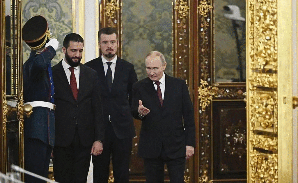 Al Sharaa ricevuto al Kremlino da Vladimir Putin.