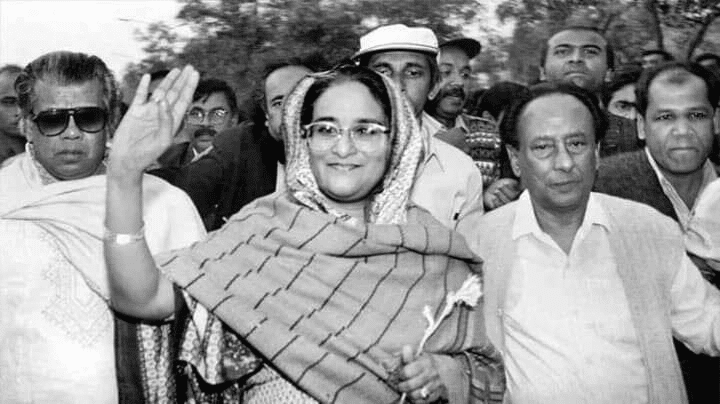 Sheikh Hasina in una rara foto degli anni '80.