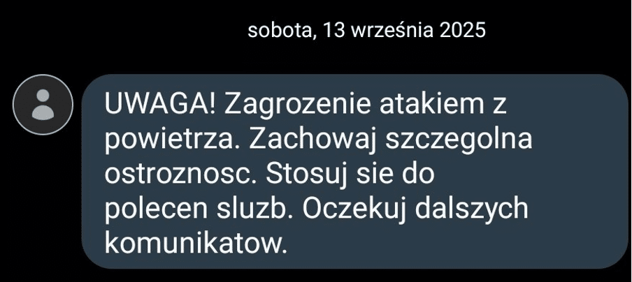 Il sistema di allerta polacco.