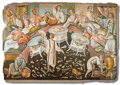 Mosaico romano raffigurante le "Idi di marzo".