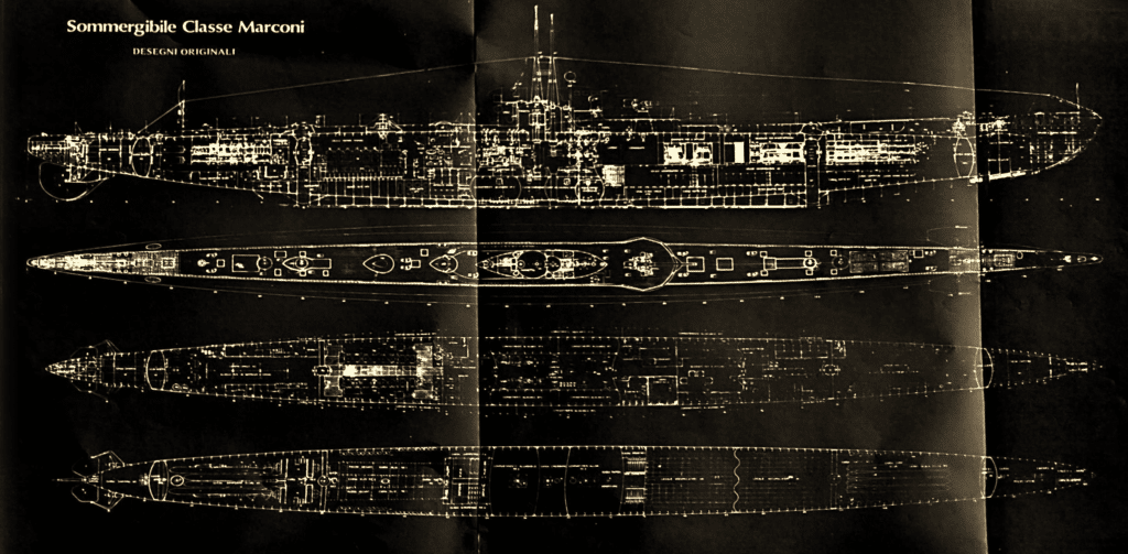 I disegni originali della classe MARCONI.