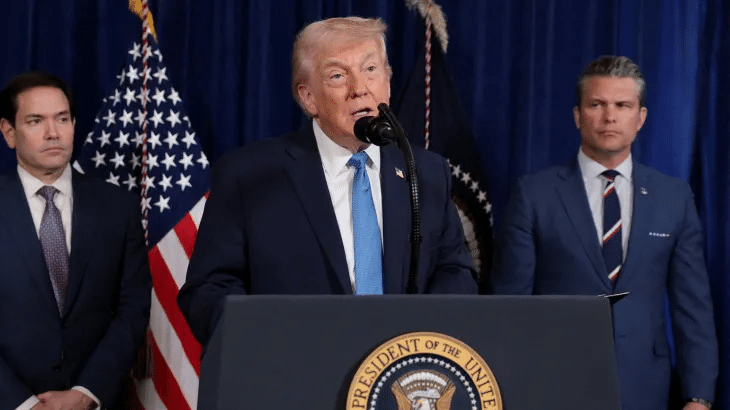 La conferenza stampa durante la quale il Presidente USA Donald Trump nega l'idoneità di Maria Corina Machado di prendere le redini del Venezuela.