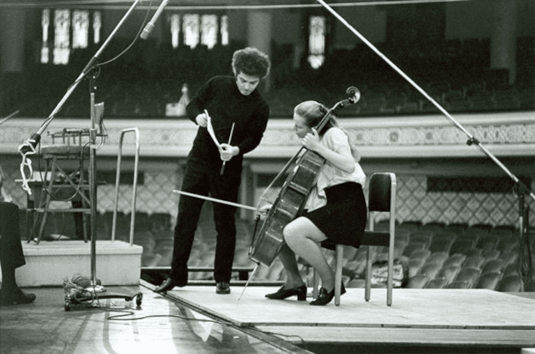 Jacqueline du Prè e Daniel Barenboim.