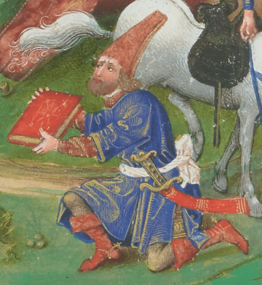 Bertrandon de la Broqiere dona il Corano a Filippo il buono. Miniatura di una stampa del tardo XV secolo.