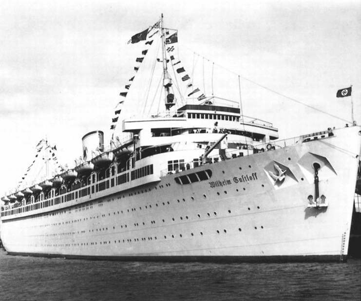 La nave "Wilhelm Gustloff" in una foto d'epoca.