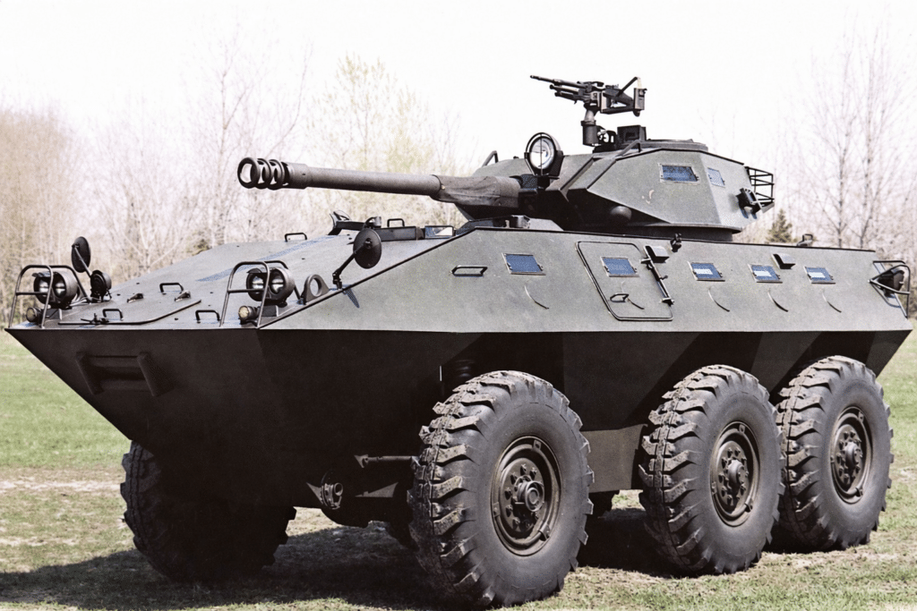 Un V300, fermo, nella sua vista d'insieme.