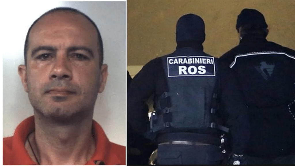 Foto segnaletica di Pasquale Bonavota ed i carabinieri del ROS che operarono il suo arresto.