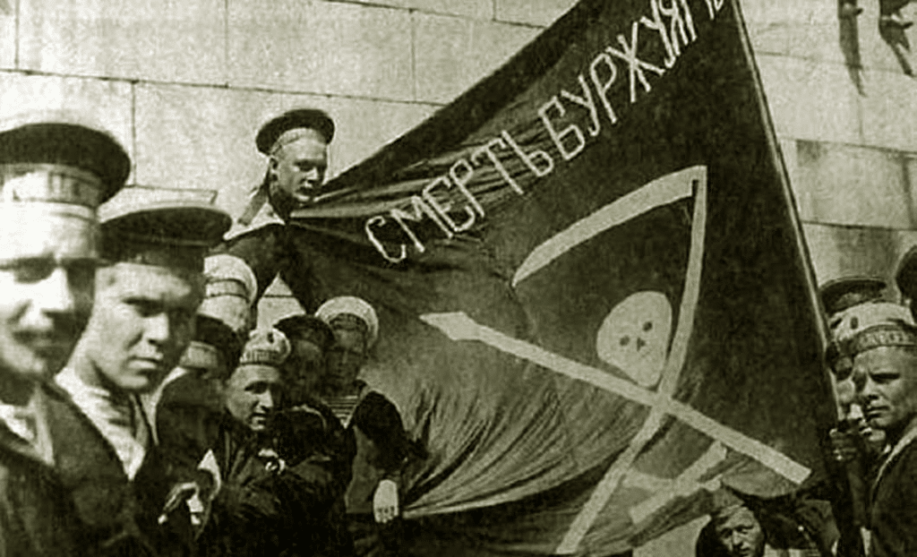 I marinai di Kronstadt durante la rivolta.