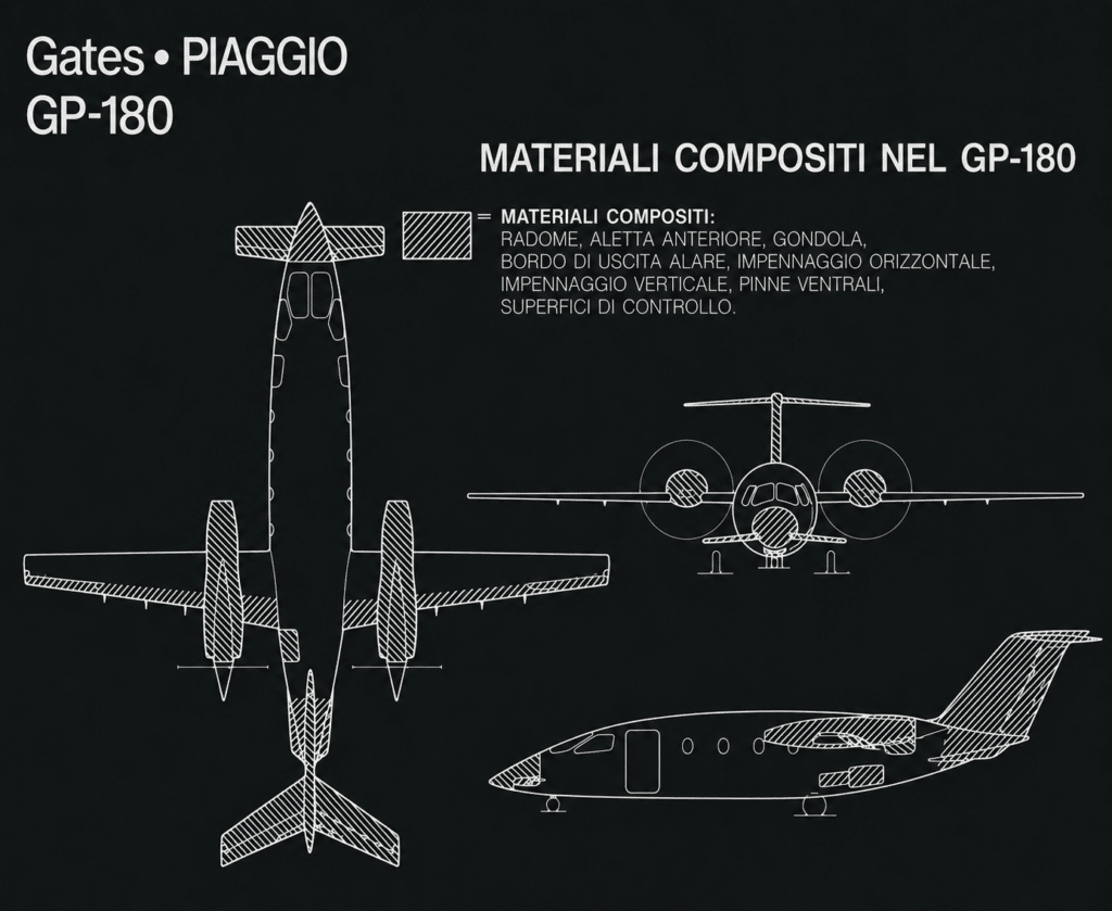L'utilizzo dei materiali compositi nel Gates-Piaggio GP-180.