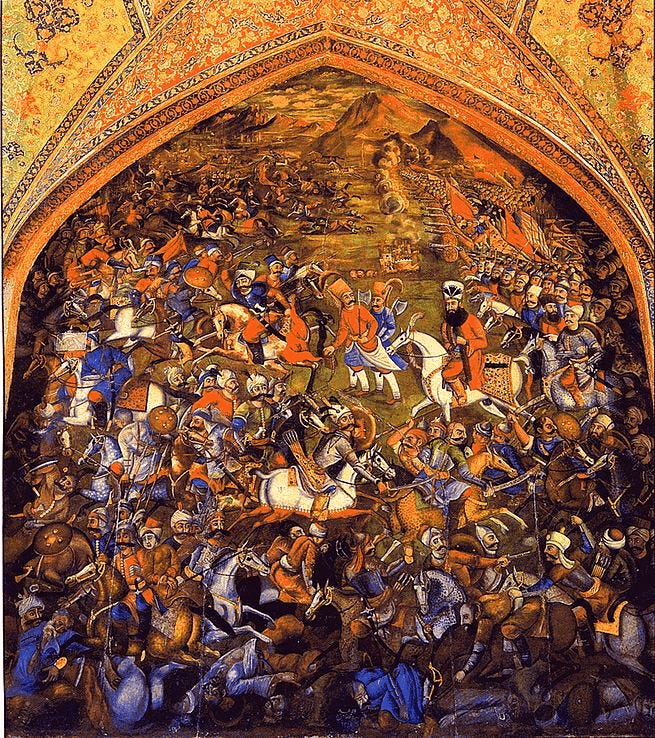 Battaglia di Chaldiran - Palazzo Chehel Sotun, Isfahan.