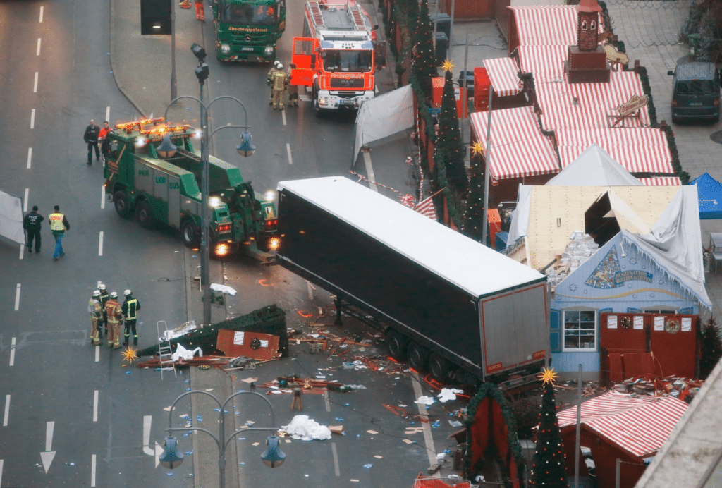 Il luogo dell'attentato a Berlino.