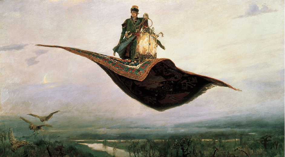 Viktor Michajlovič Vasnecov – Ivan Tsarevich sul tappeto volante (1880)
