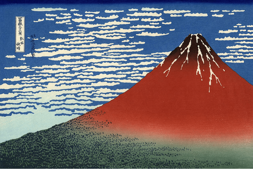 Katsushika Hokusai, Il Fuji rosso (fine wind, clear morning)