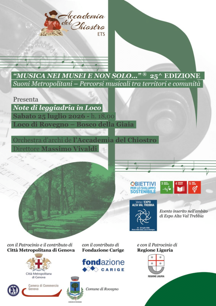 La locandine dell'evento "Musica nei musei e non solo...".