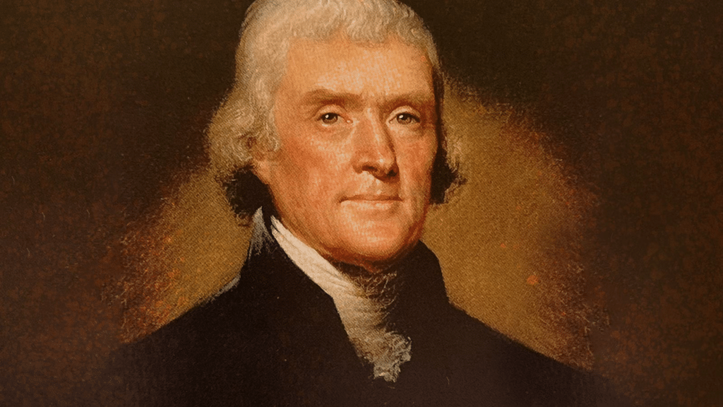 Thomas Jefferson, terzo presidente degli Stati Uniti.