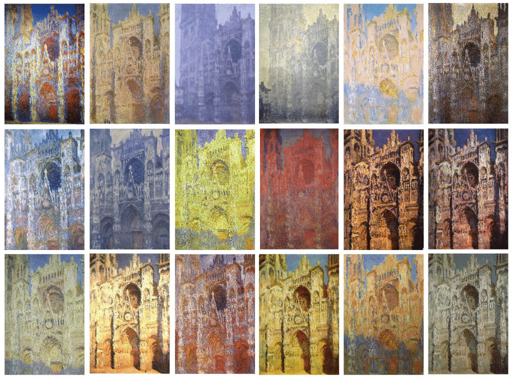C. Monet – varie versioni de “La cattedrale di Rouen”