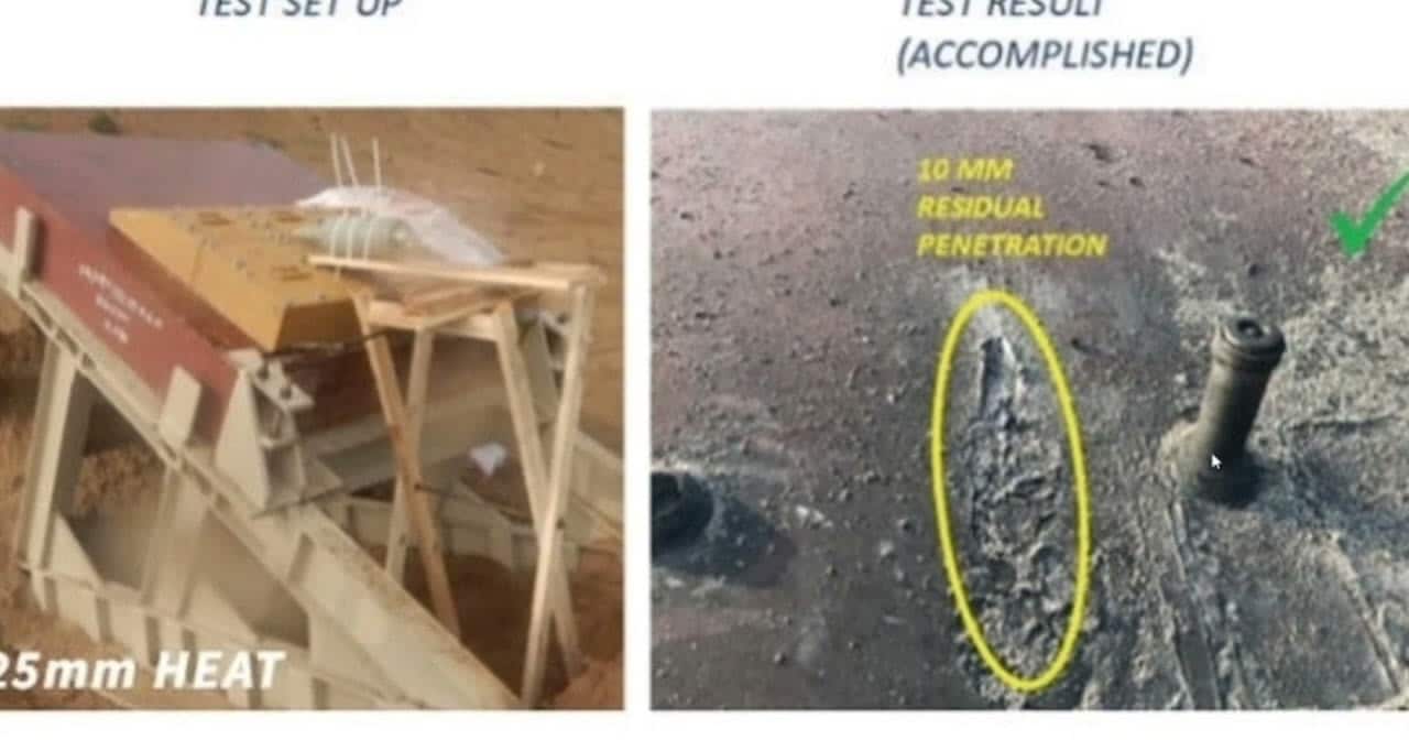 Prova della corazza reattiva Roketsan contro una munizione HEAT