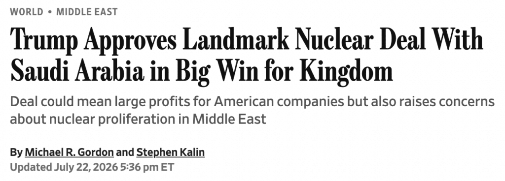 Frontespizio dell'articolo sul Wall Street Journal