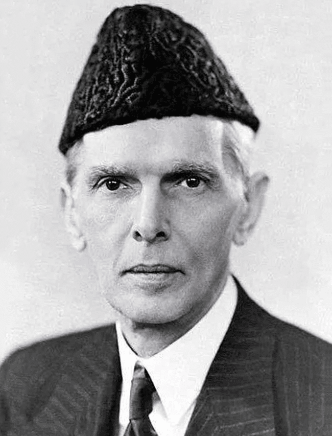 Muhammad Ali Jinnah in una foto del 1945.