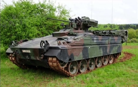 Marder 1A3 con protezioni aggiuntive