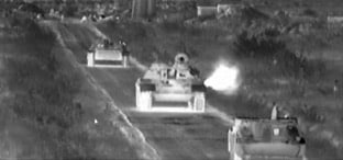 Immagine prodotta dal visore termico di prima generazione del Marder 1A3
