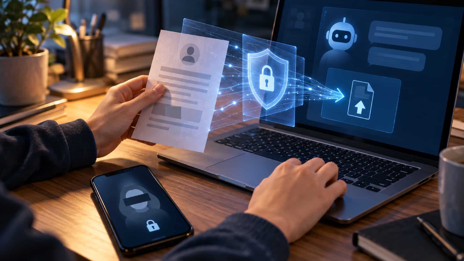 Protezione dei dati personali durante il caricamento di un documento in ChatGPT for Teens