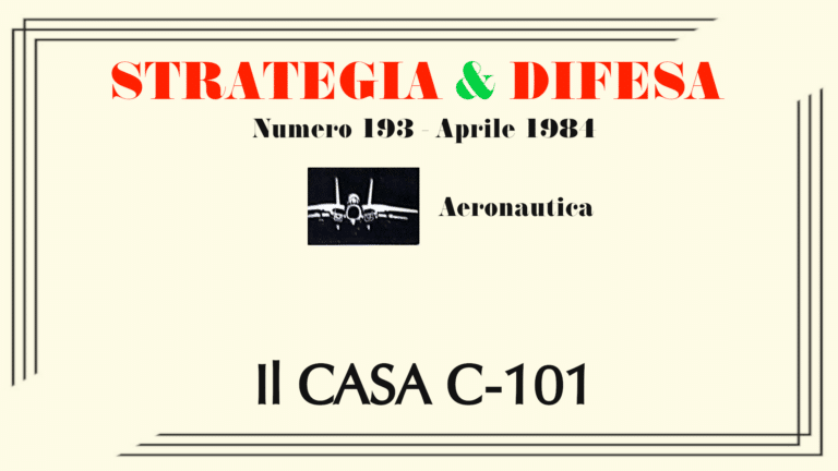 Copertina dell’articolo «Il CASA C-101», sezione Aeronautica di Strategia & Difesa