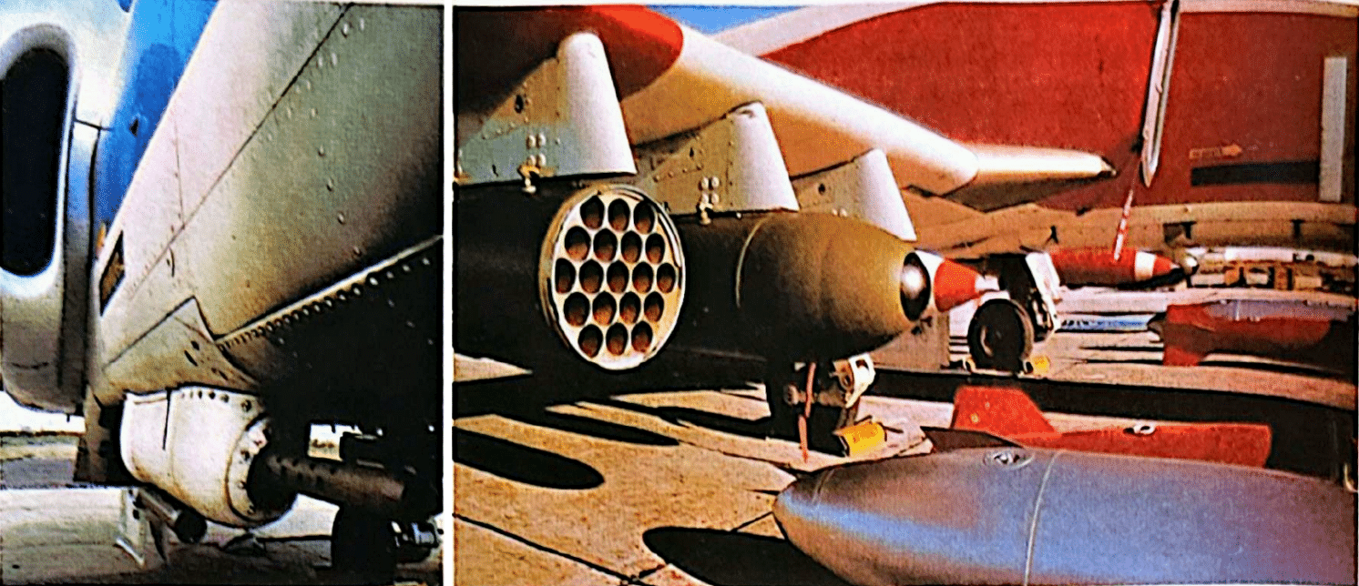 Collage dei vani e dei carichi esterni dell’armamento del CASA C-101