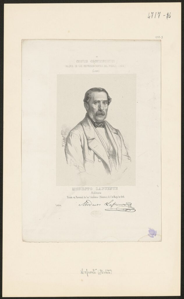 Ritratto di Modesto Lafuente realizzato da José Vallejo y Galeazo nel 1855