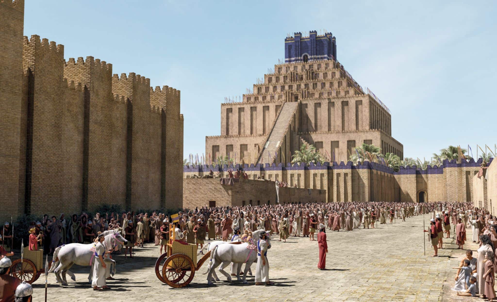 Ricostruzione tridimensionale della città di Babilonia nel VI secolo a.C.