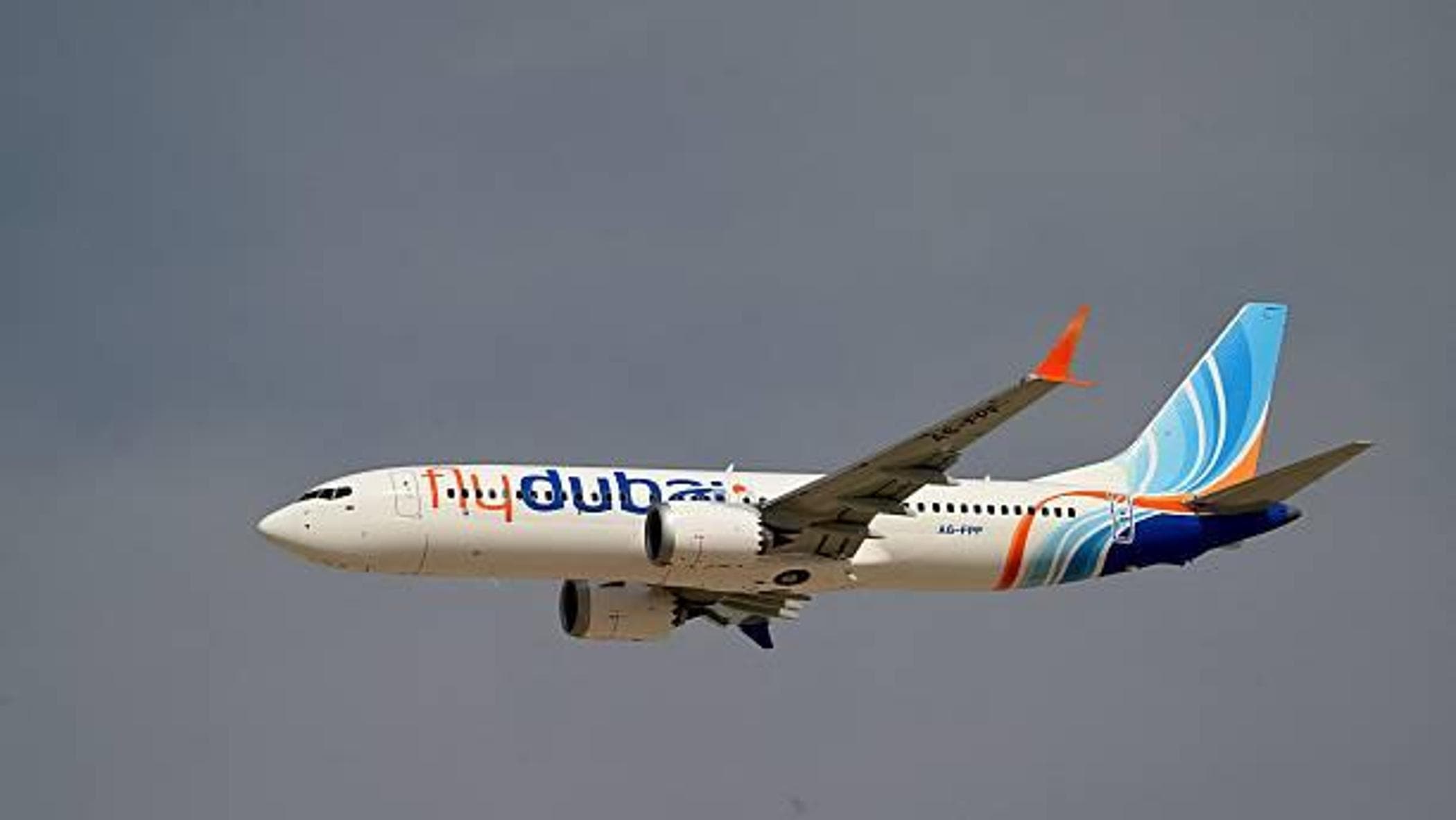 Aereo flydubai in volo.