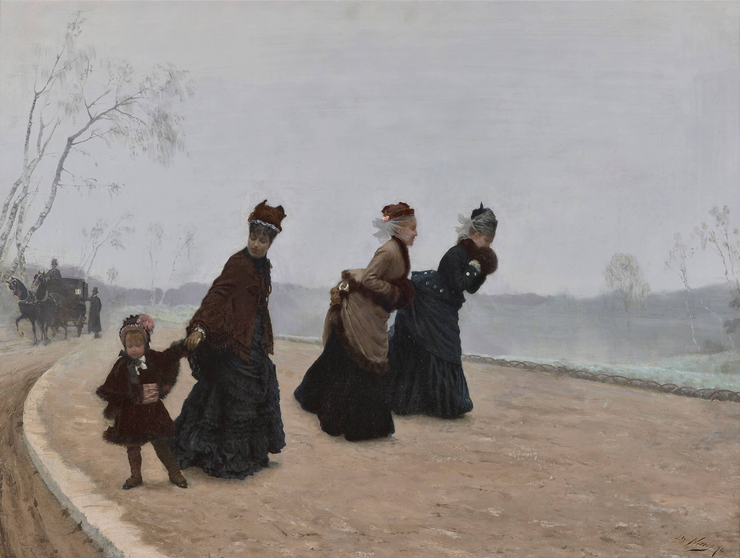 Giuseppe de Nittis, Che freddo! (1874)