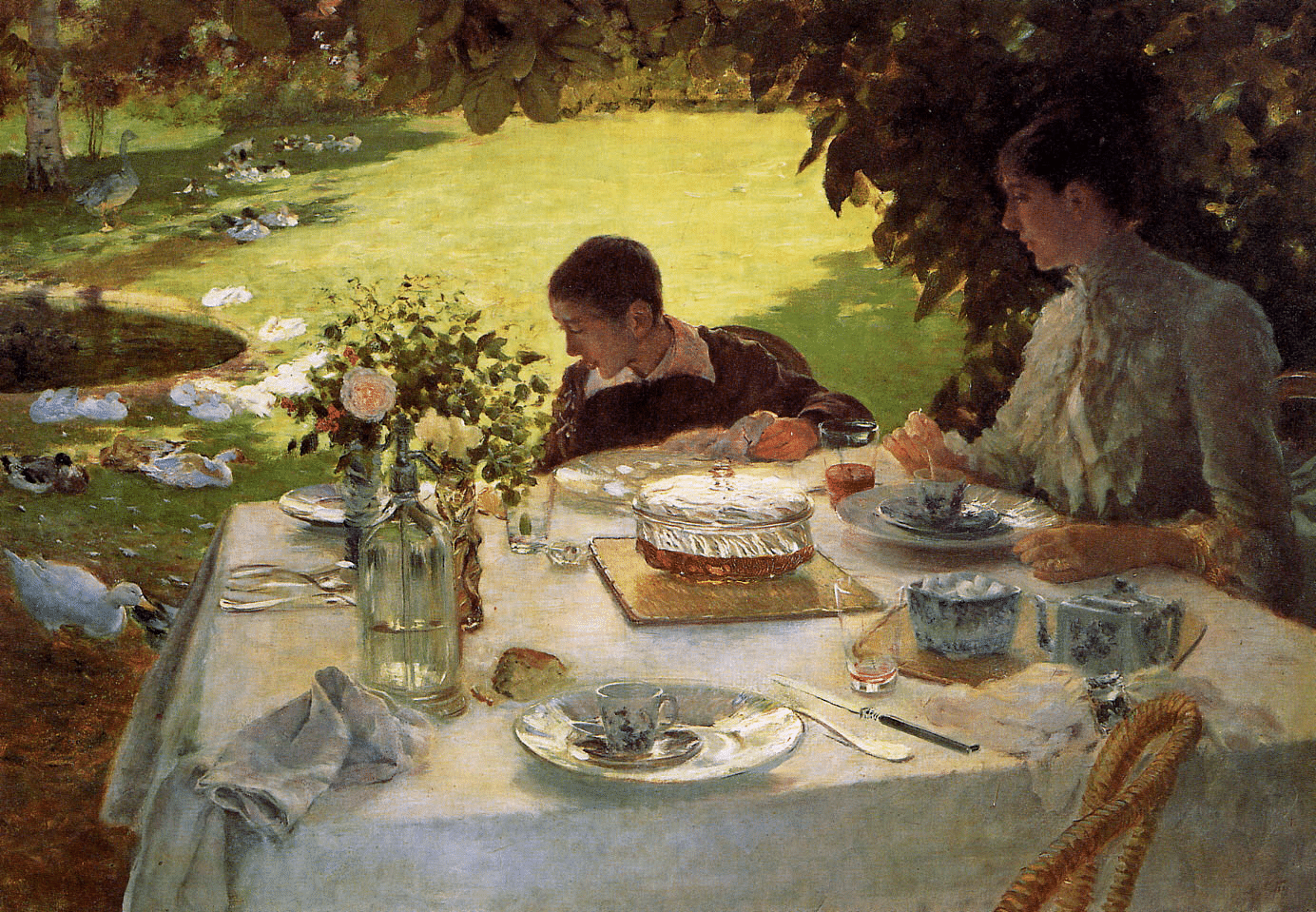 Giuseppe de Nittis, Colazione in giardino (1884)
