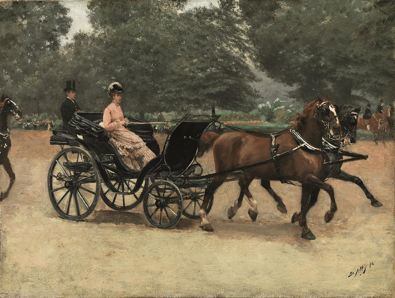 Giuseppe de Nittis, Guidando al Bois (1874)
