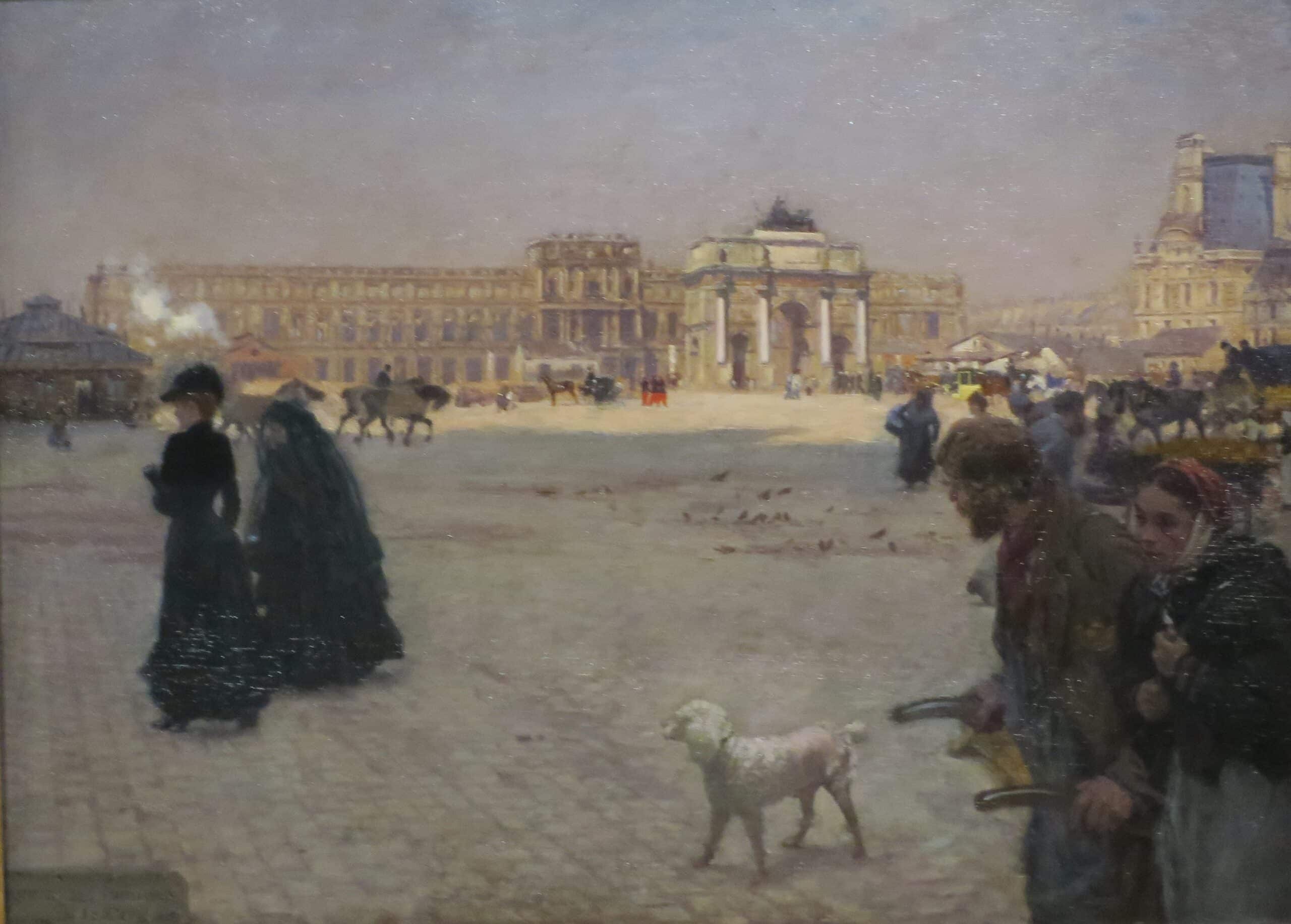Giuseppe de Nittis, La Place du Carrousel e le Tuileries in rovina (1882)