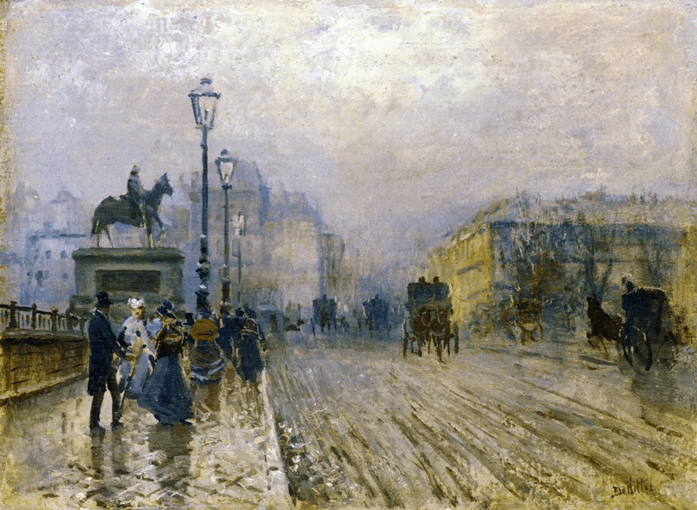 Giuseppe de Nittis, veduta del Pont Neuf a Parigi